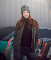 IE Heathered Pom Beanie